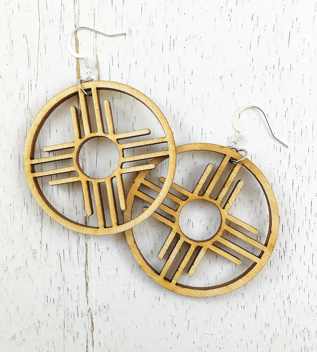 Zia Hoops Earrings 1.75 by Cultura Corazon