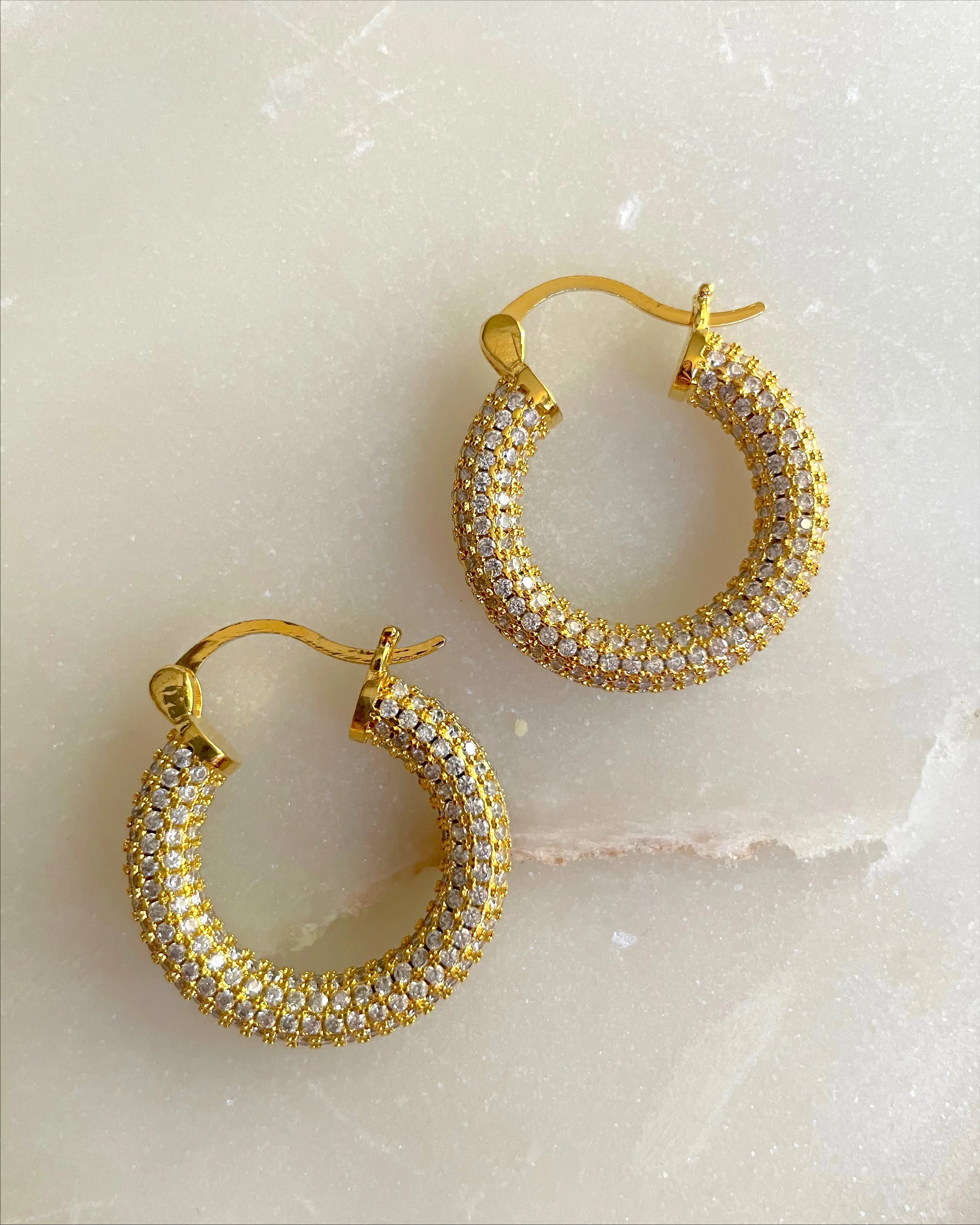 Zirconia chunky hoops